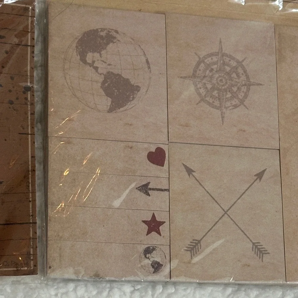 Primitives by Kathy Travel Sticky Note Set 480 Count Kraft Paper Wanderlust New